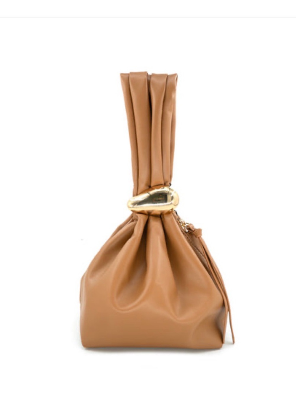 BC Soft Leather Knot Wristlet Bag